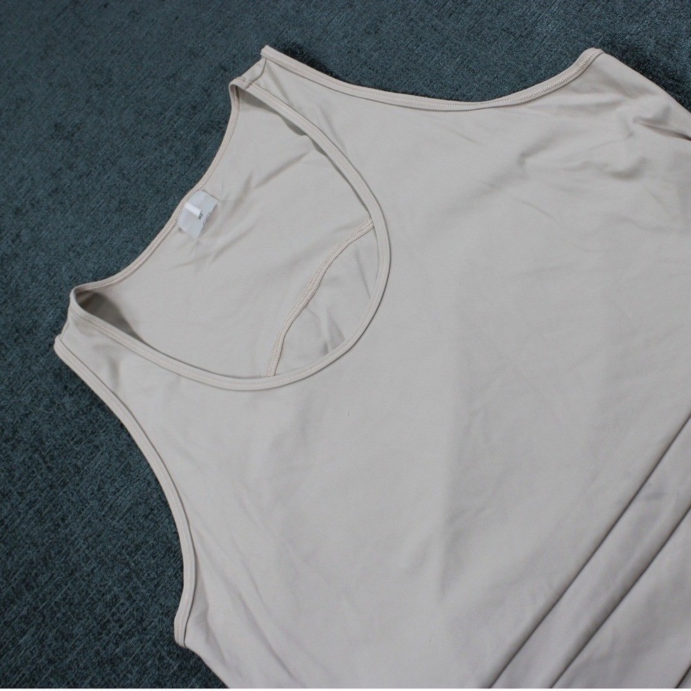 CALIA by Carrie Underwood Womens XL Beige Sleeveless Wrap Tie Hem Active Top